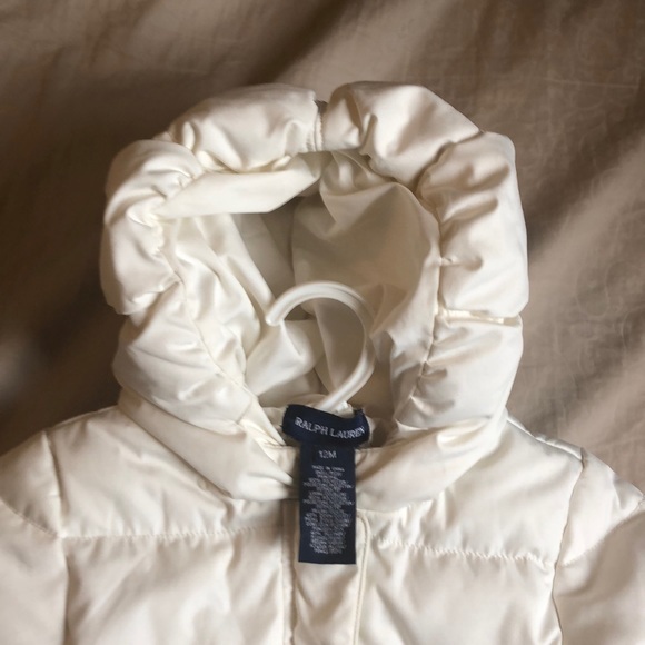 Ralph Lauren Baby Down Snowsuit - white 12M - Picture 3 of 5